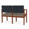 Lesro Lenox 2 Seat Tandem Seating W/ Arm, 44 in W 26 in L 31.5 in H LW2103 - alternate 3